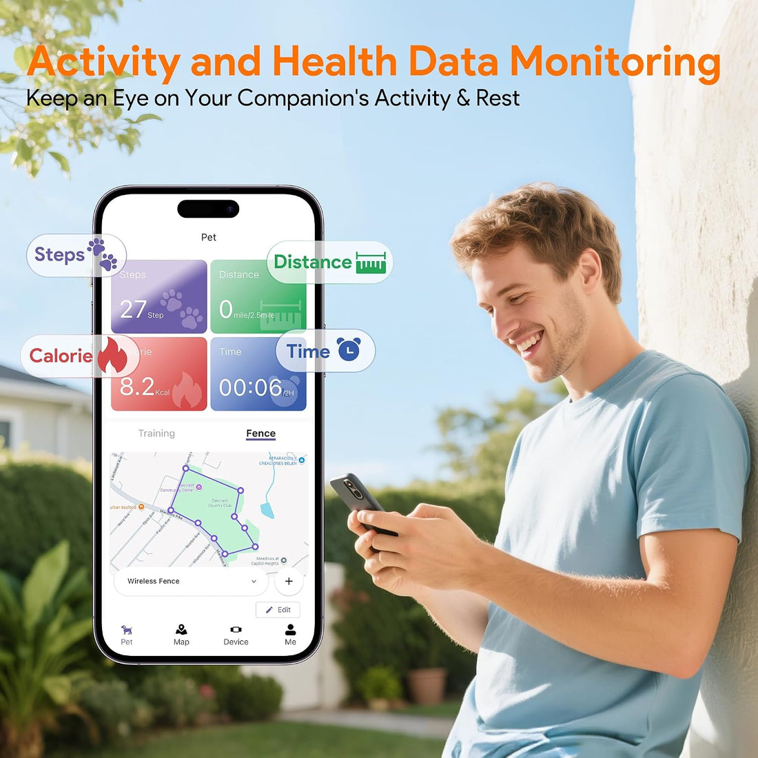 Meowant GPS Wireless Dog Fence &Training Collar with Remote
