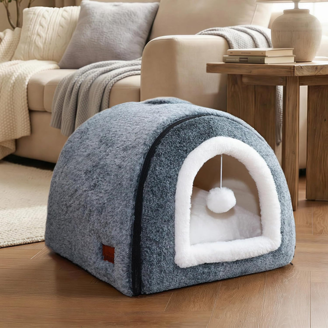 Cat Bed for Indoor Cats,Foldable cat cave,Anti-Slip & Water-Resistant