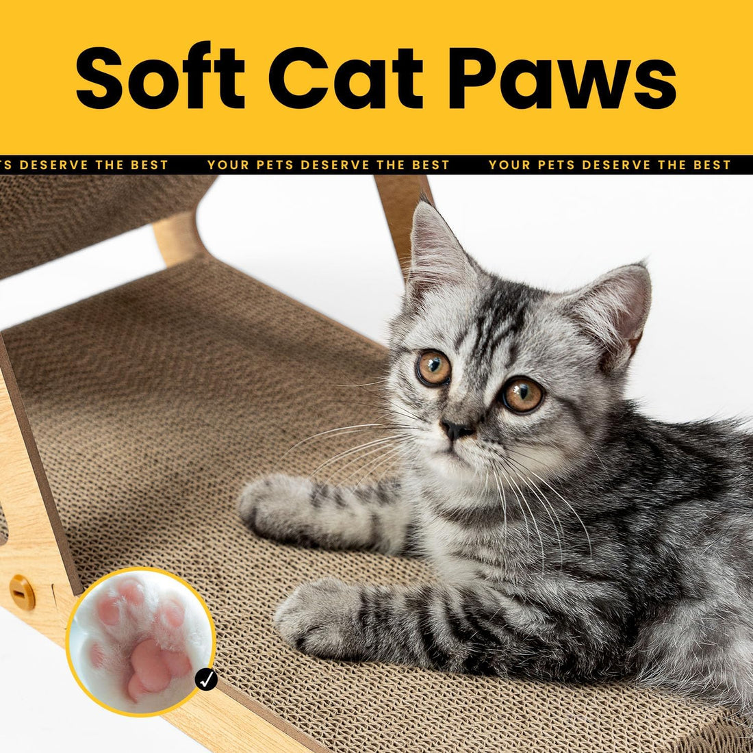 Conlun Vertical Cat Scratcher | A-Frame Scratching Pad for Kittens