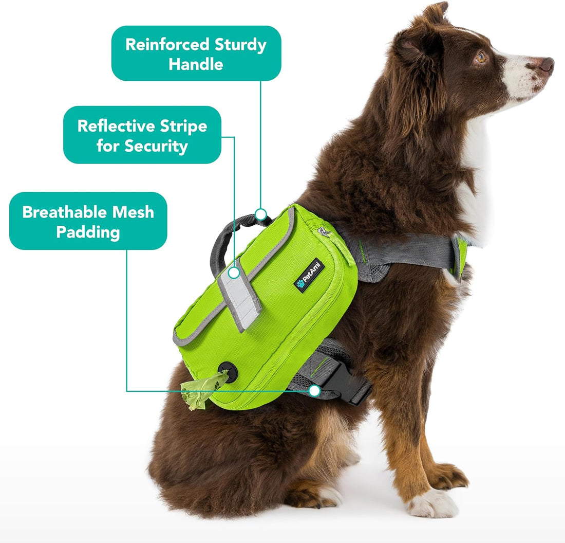 PetAmi Dog Backpack for Medium Large Dogs, Hiking Saddle Bag