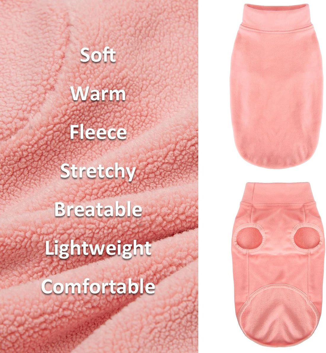 GYALAPERI 3 Pack Fleece Dog Sweaters for Small Dogs