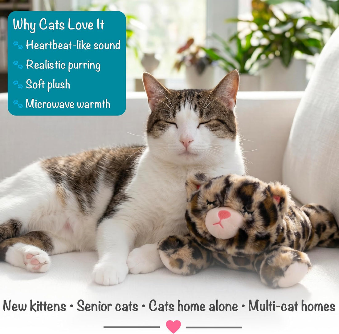 Catstages Calming Kitty Pal Cat Toy - Plush with Purring, Heartbeat