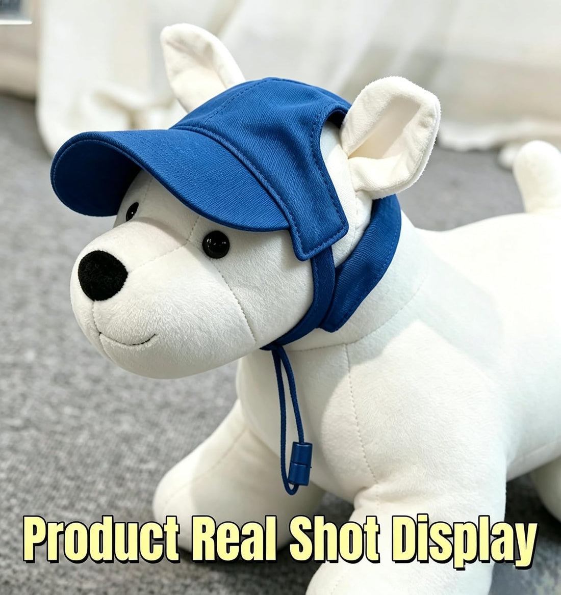 Dog Baseball Sun Hat, Breathable Cotton Canvas Pet Visor Hat