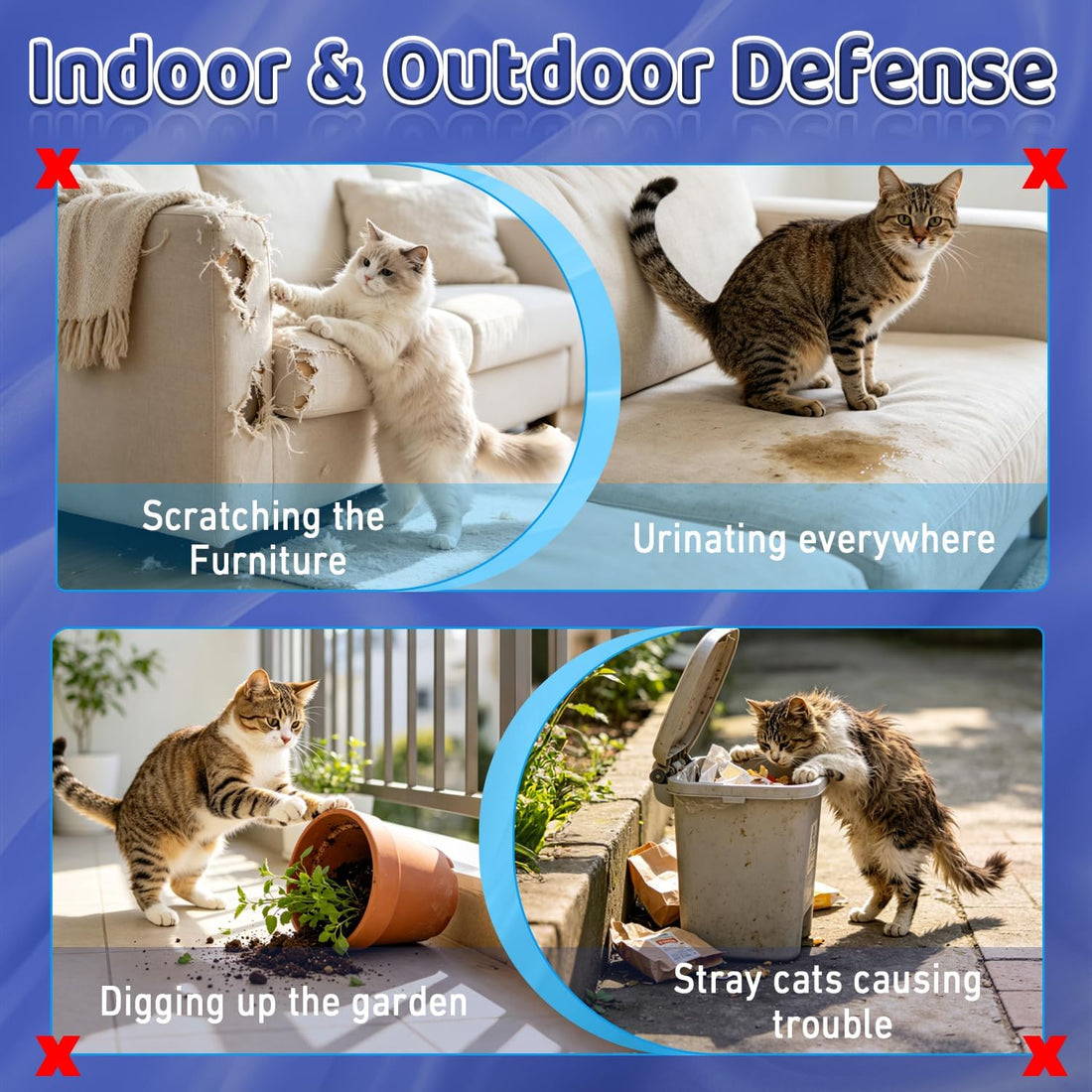 Cat Deterrent Spray, Natural Safe Cat Repellent Spray for Furniture