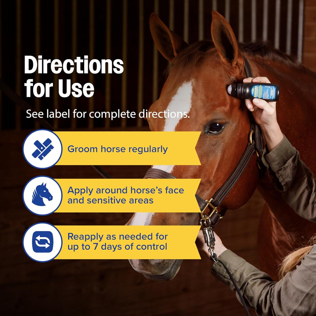 Farnam Endure Roll-On Fly Repellent for Horses, for Sensitive Areas