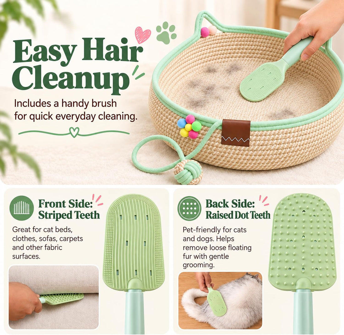 Stimuli Handwoven Cat Basket Bed, Instinct Boho Cat Scratcher Bed