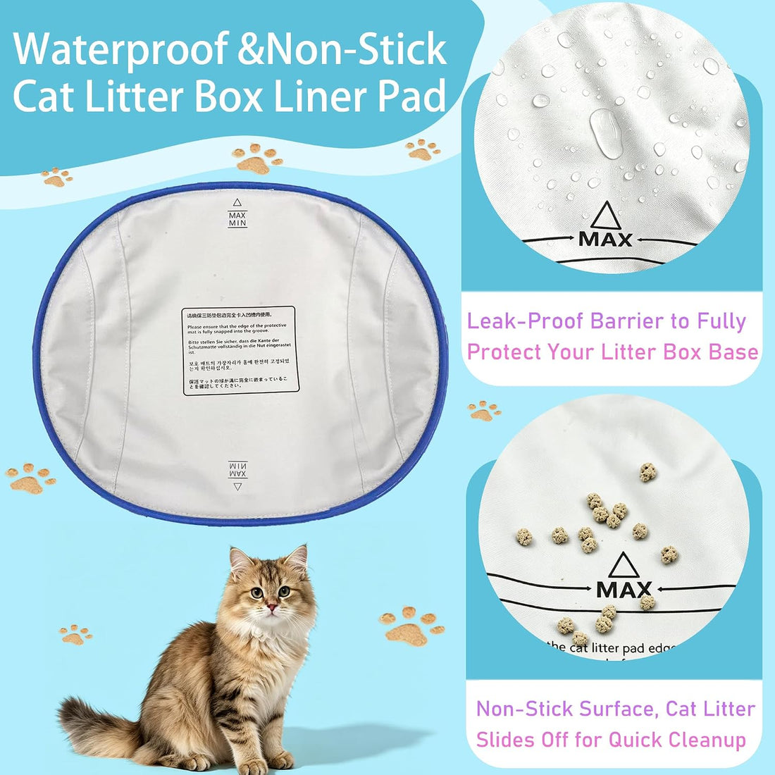 Cat Litter Box Liners for PARUUNTYS Self Cleaning Litter Box
