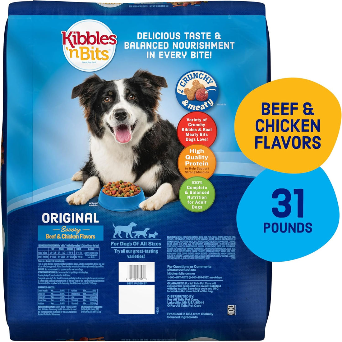 Kibbles 'n Bits Original Savory Beef & Chicken Flavor Dry Dog Food