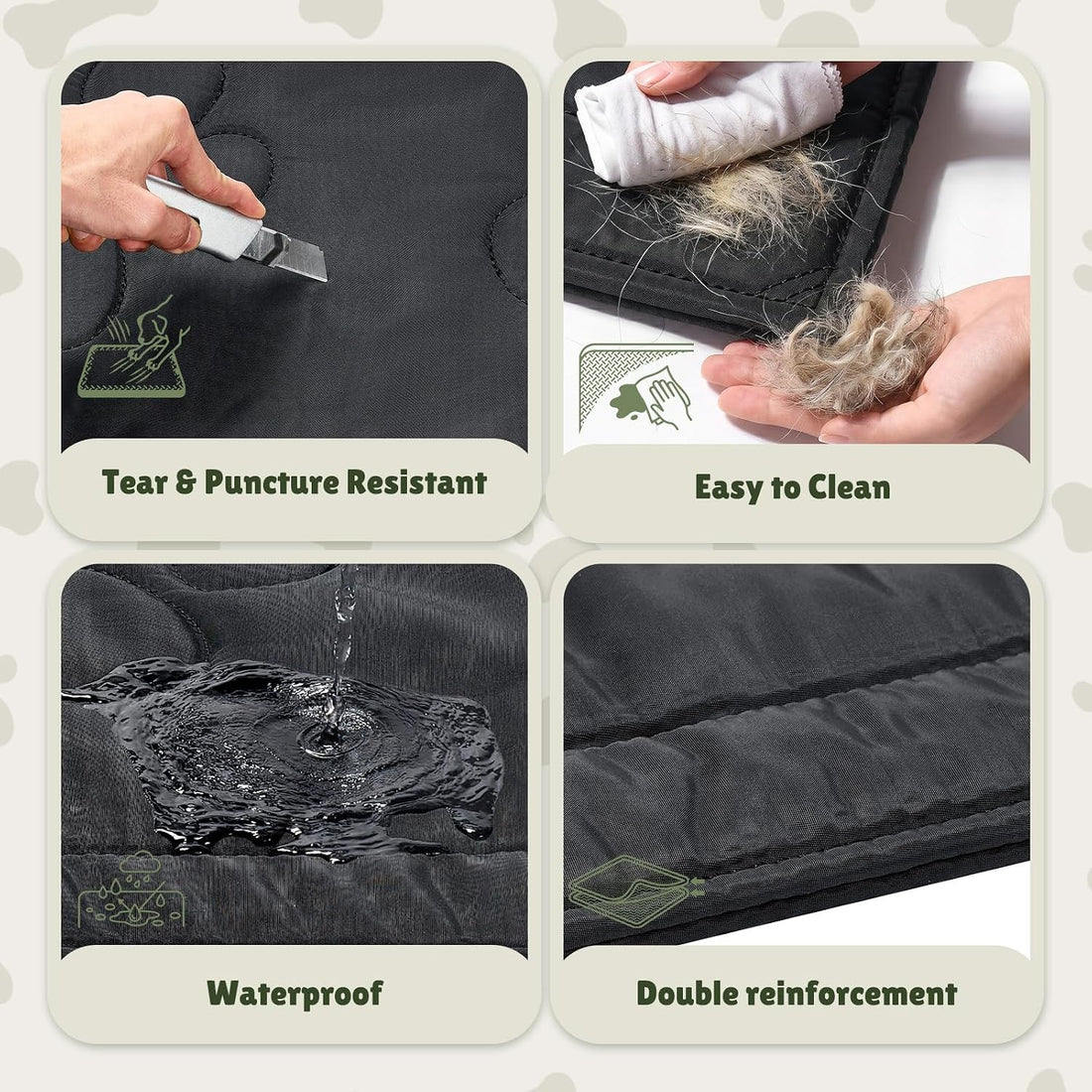 Chew Proof Dog Crate Pad, Indestructible Durable Dog Crate Mat