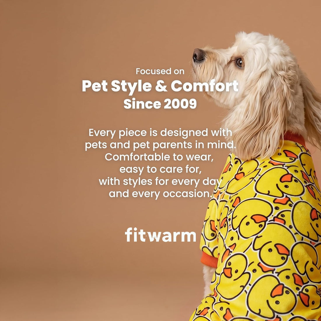 Fitwarm Funny Duck Dog Pajamas, Dog Winter Clothes for Small Dogs Girl