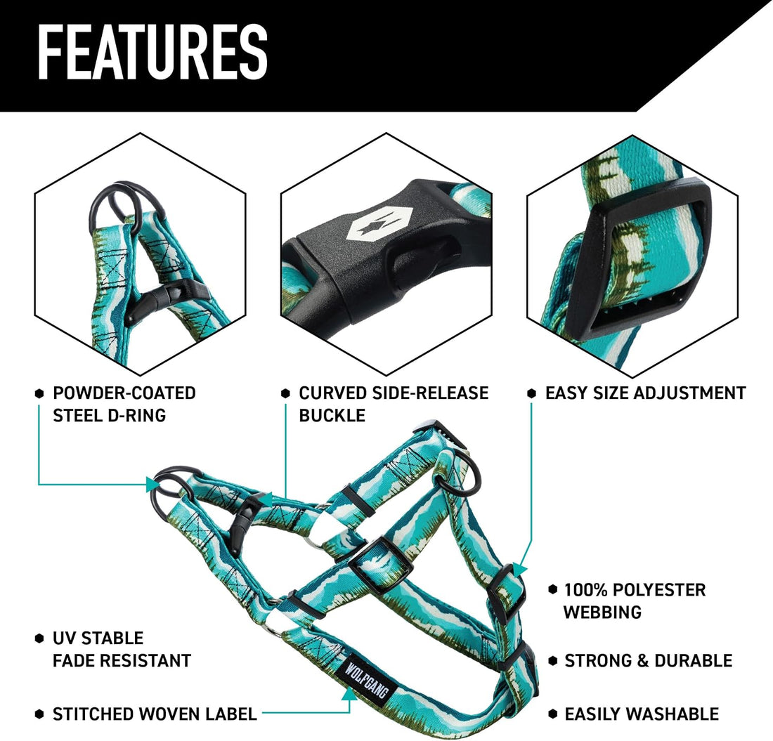 Wolfgang Venture Dog Harness Greatescape Print Large