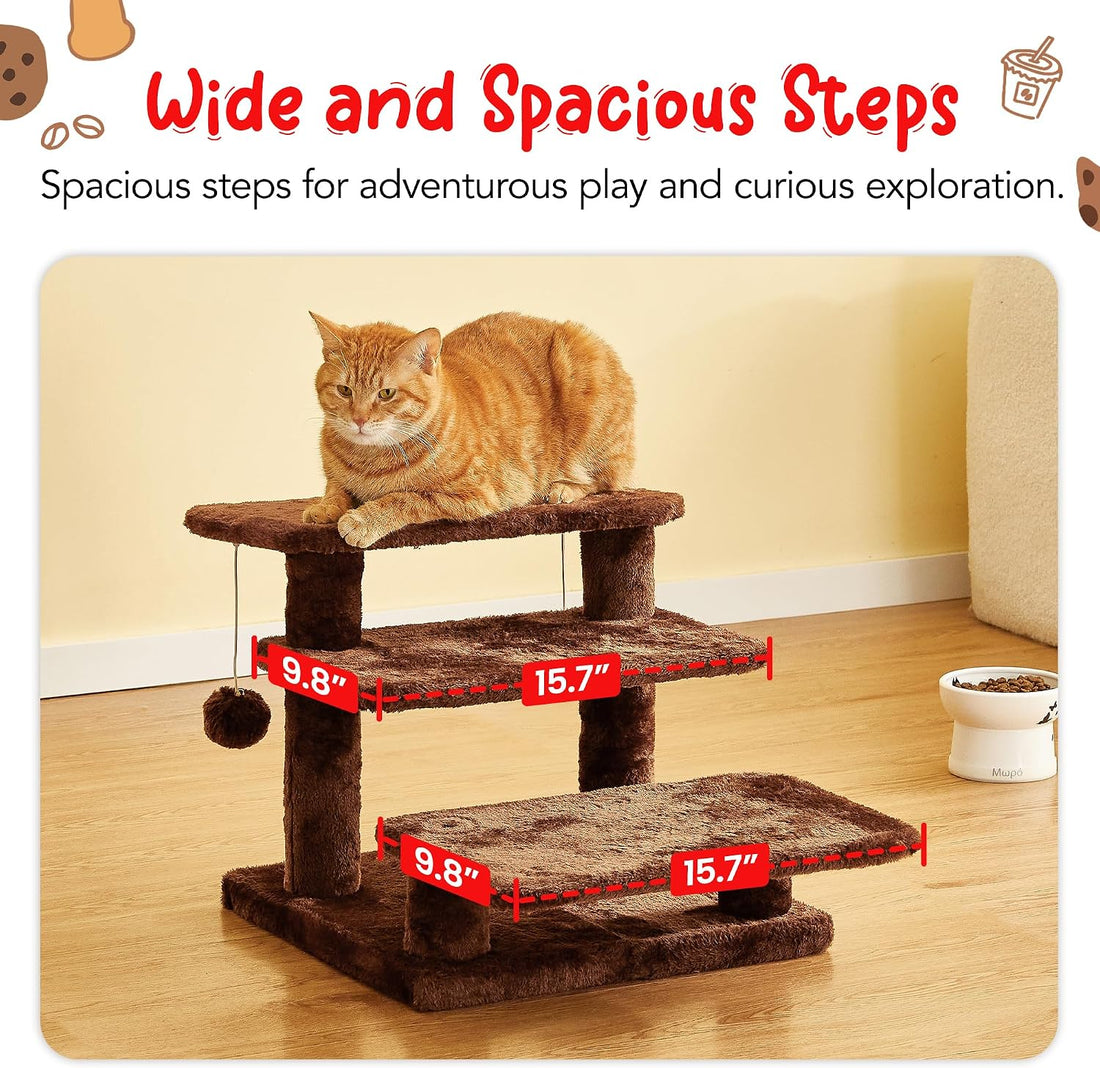 Furcato 15''H Multi-Step Pet Stairs for High Beds & Sofas