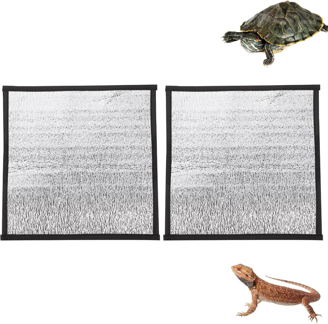 balacoo 2 Pcs Reflective Insulation Reptile Mat