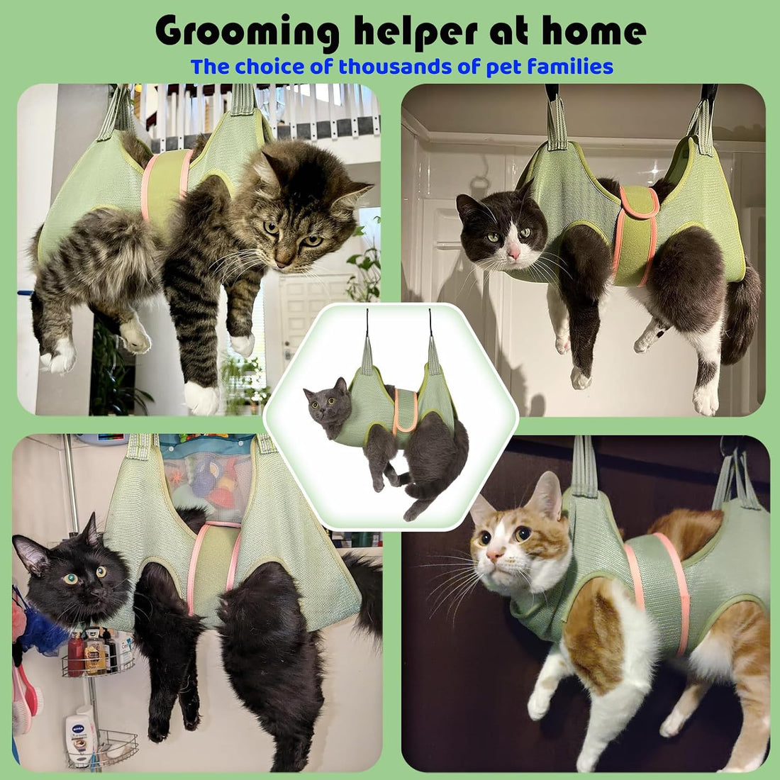 Guzekier Grooming Hammock Harness for Cats & Dogs