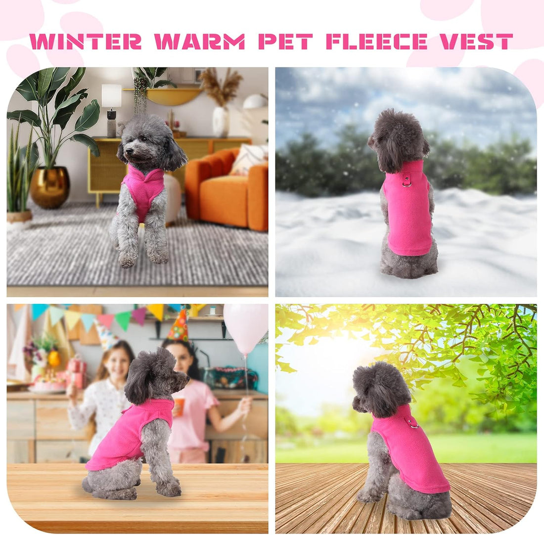 PETCARE Small Dog Sweater Cat Fleece Vest Soft Dog Jacket with Leash