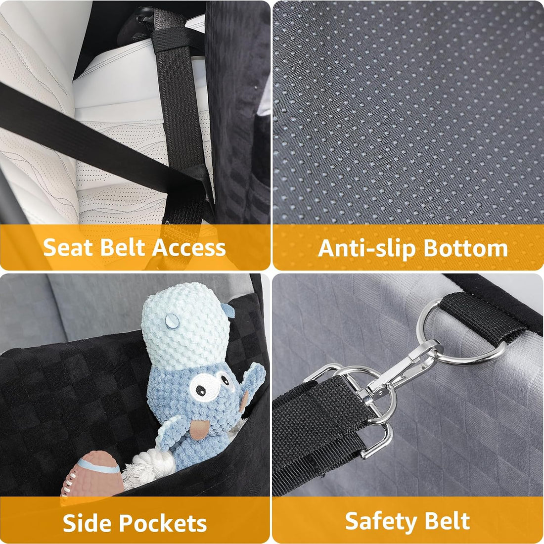 PETICON Waterproof Dog Car Seat for Small Medium Dogs