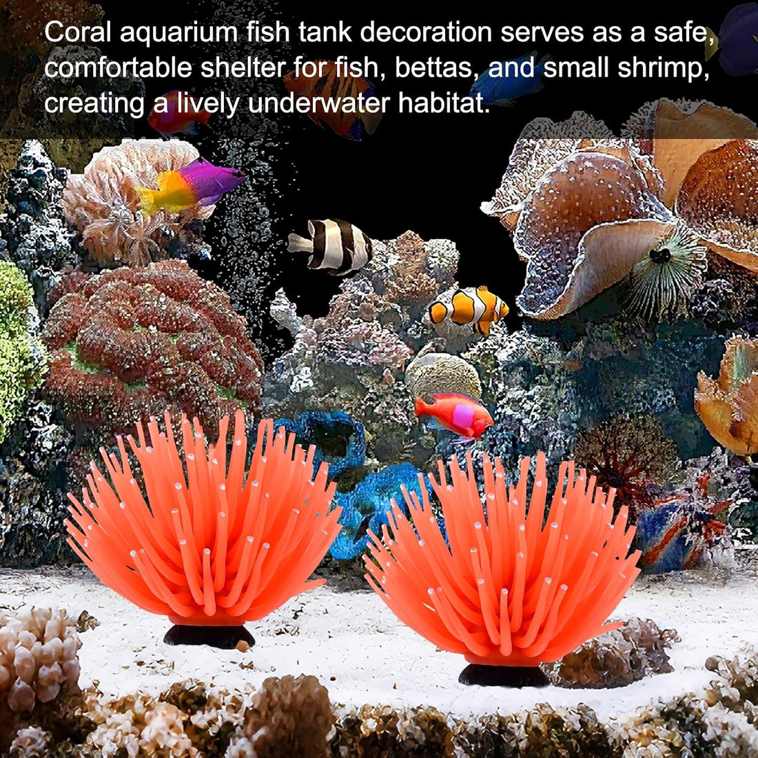 M METERXITY 1-Pack Artificial Sea Anemone Decor