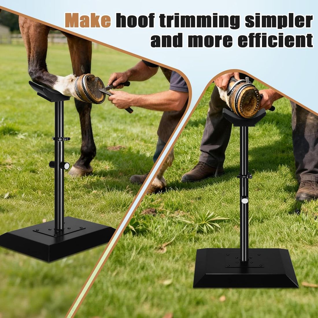 CAROD Professional Farrier Tool-Height Adjustable Metal Hoof Stand