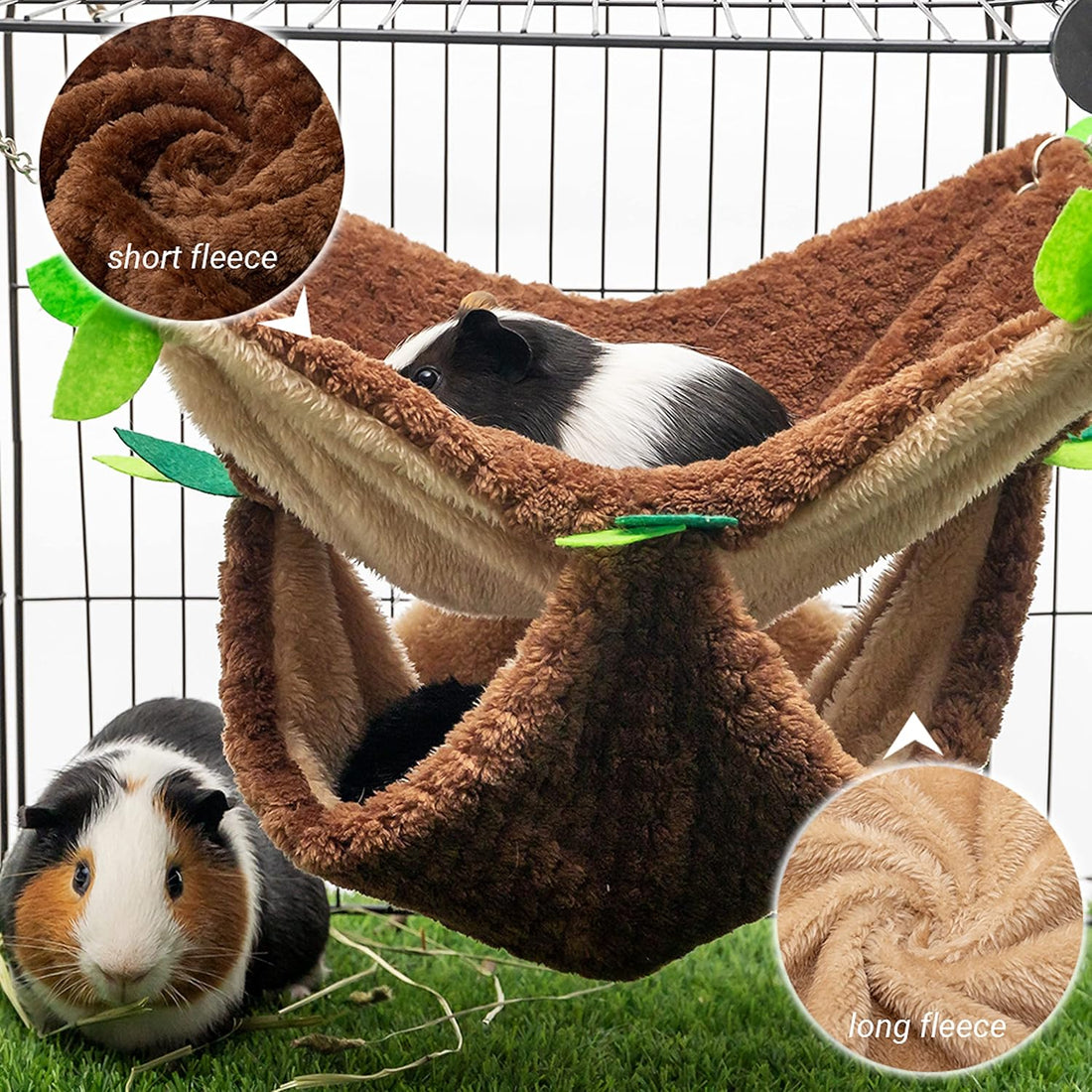 Guinea Pig Hideout, Hammock & Tunnel, Washable Cage Accessories