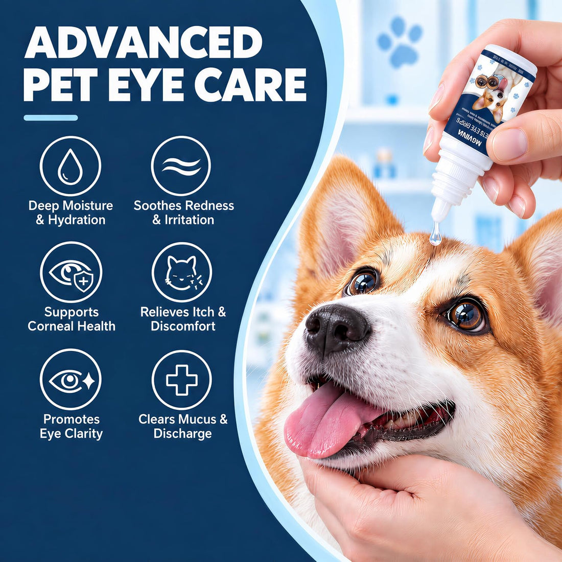 Cataract Drops for Dogs, Dog Eye Drops for Relieving Itching