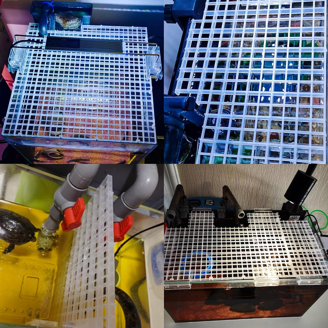 Aquarium Fish Tank Bottom Isolation 8 Pcs, Plastic Egg Crate