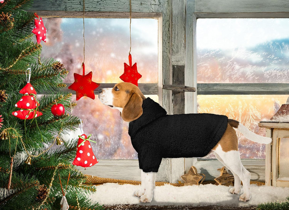 Fuzzy Dog Sweaters for Large Dogs Pet Hoodie Clothes Warm Soft Pet