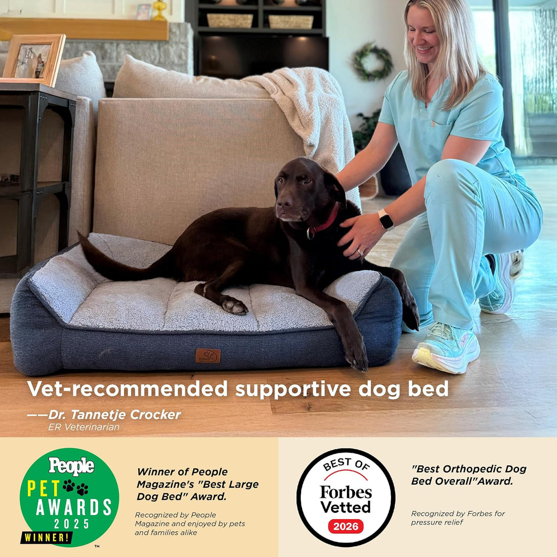 Bedsure SupportMax® Self Warming Orthopedic Dog Beds Large Sized Dog