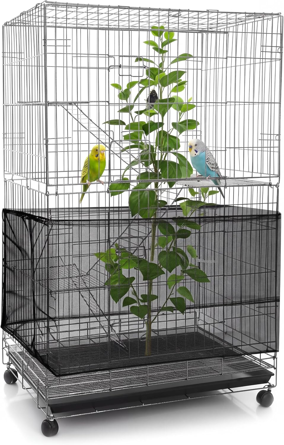 Shappy Bird Cage Net Cover Seed Catcher