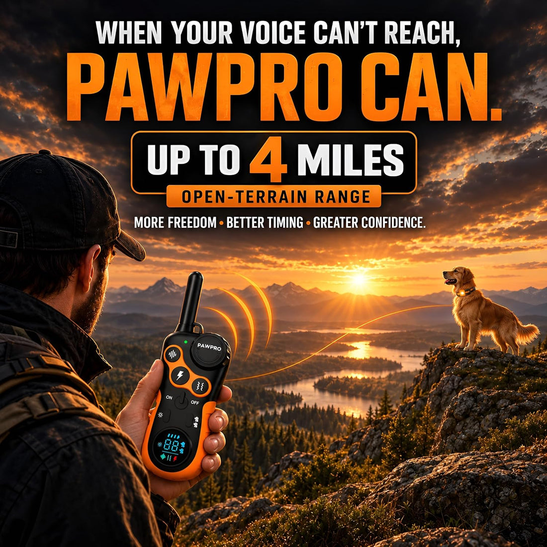PAWPRO Dog Shock Collar with Remote, US Edition Training Collar