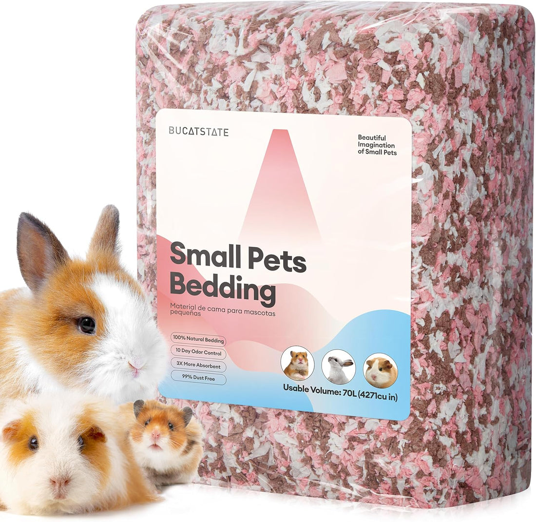 BUCATSTATE Hamster Bedding 15L, 99% Dust-Free Paper Bedding, Lavender