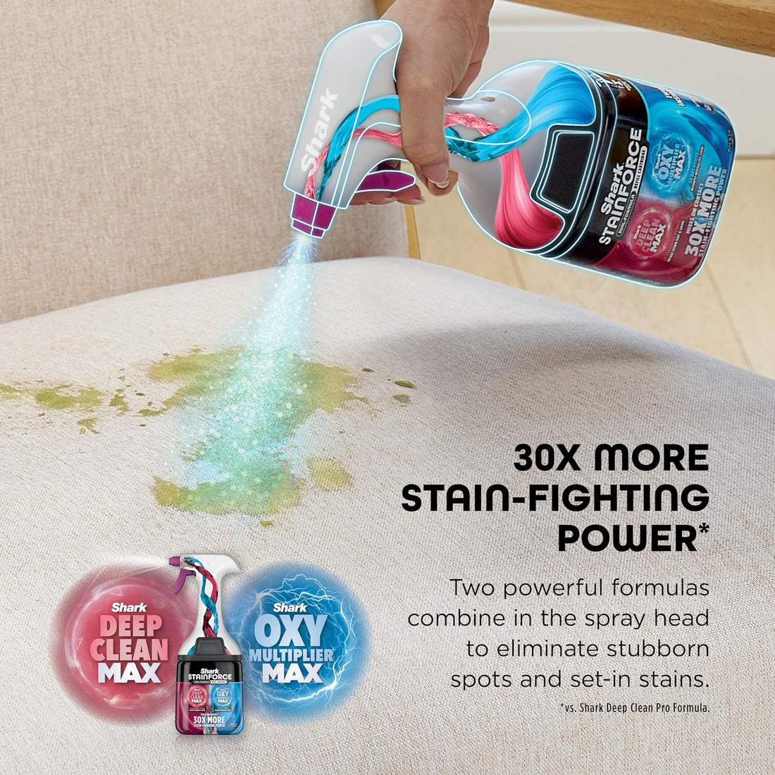 Shark StainForce 2-Pack Refill Cartridge, Stain & Odor Remover