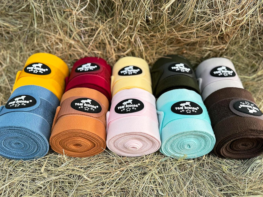 Horse Polo Leg Wraps, Horse Leg Wraps, Horse Fleece Bandages,4-Pack