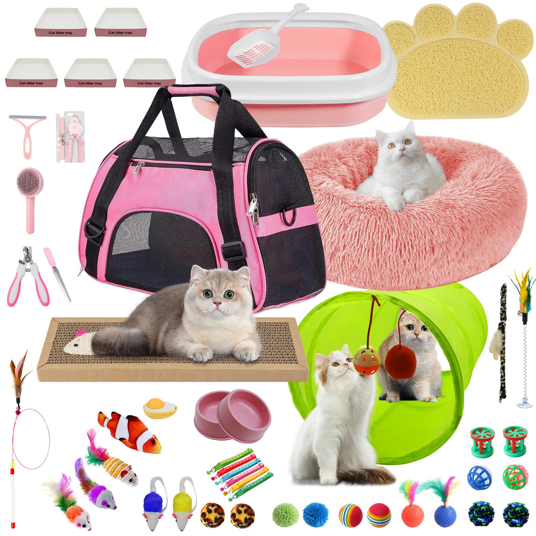 BERXOL 47PCS Kitten Essentials Starter Kit
