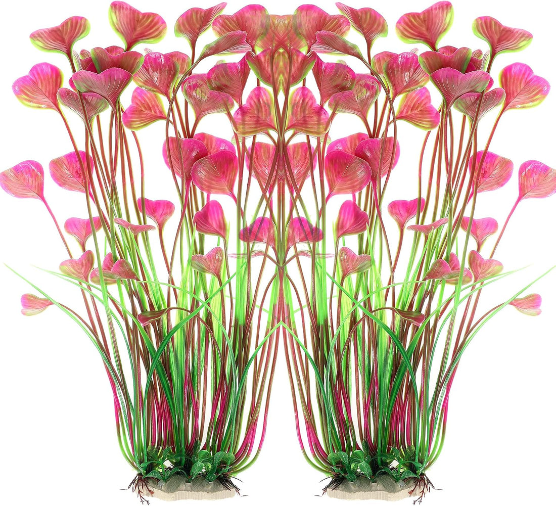 ALEGI Fish Tank Decorations Aquarium Plastic Plants Large