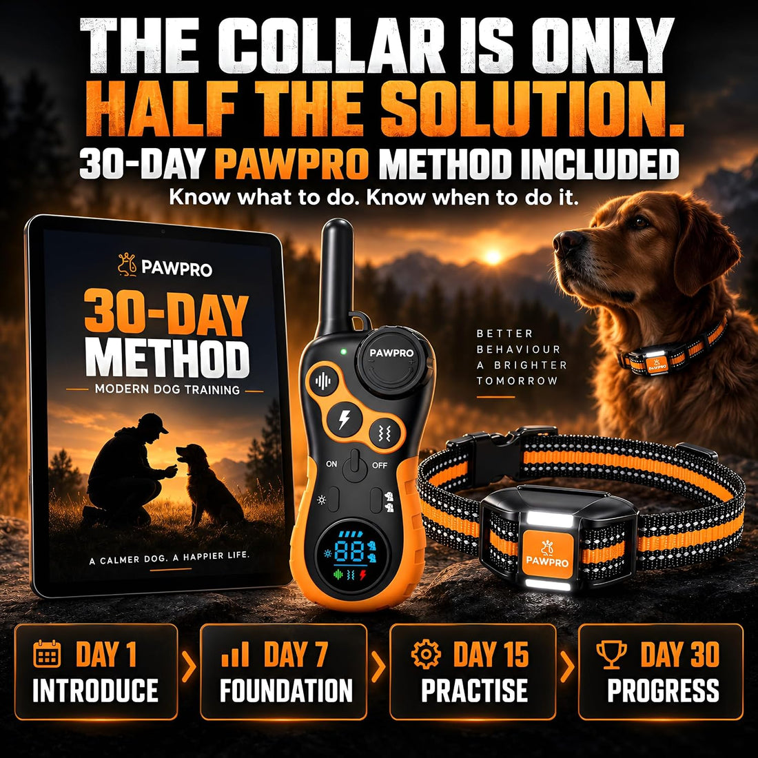PAWPRO Dog Shock Collar with Remote, US Edition Training Collar