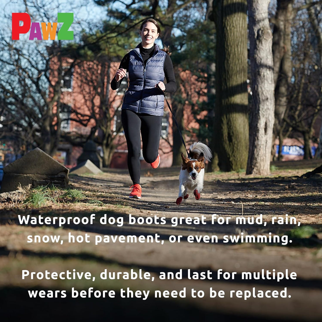 PawZ Rubber Dog Boots - Waterproof Non-Slip Dog Shoes for Hot Pavement
