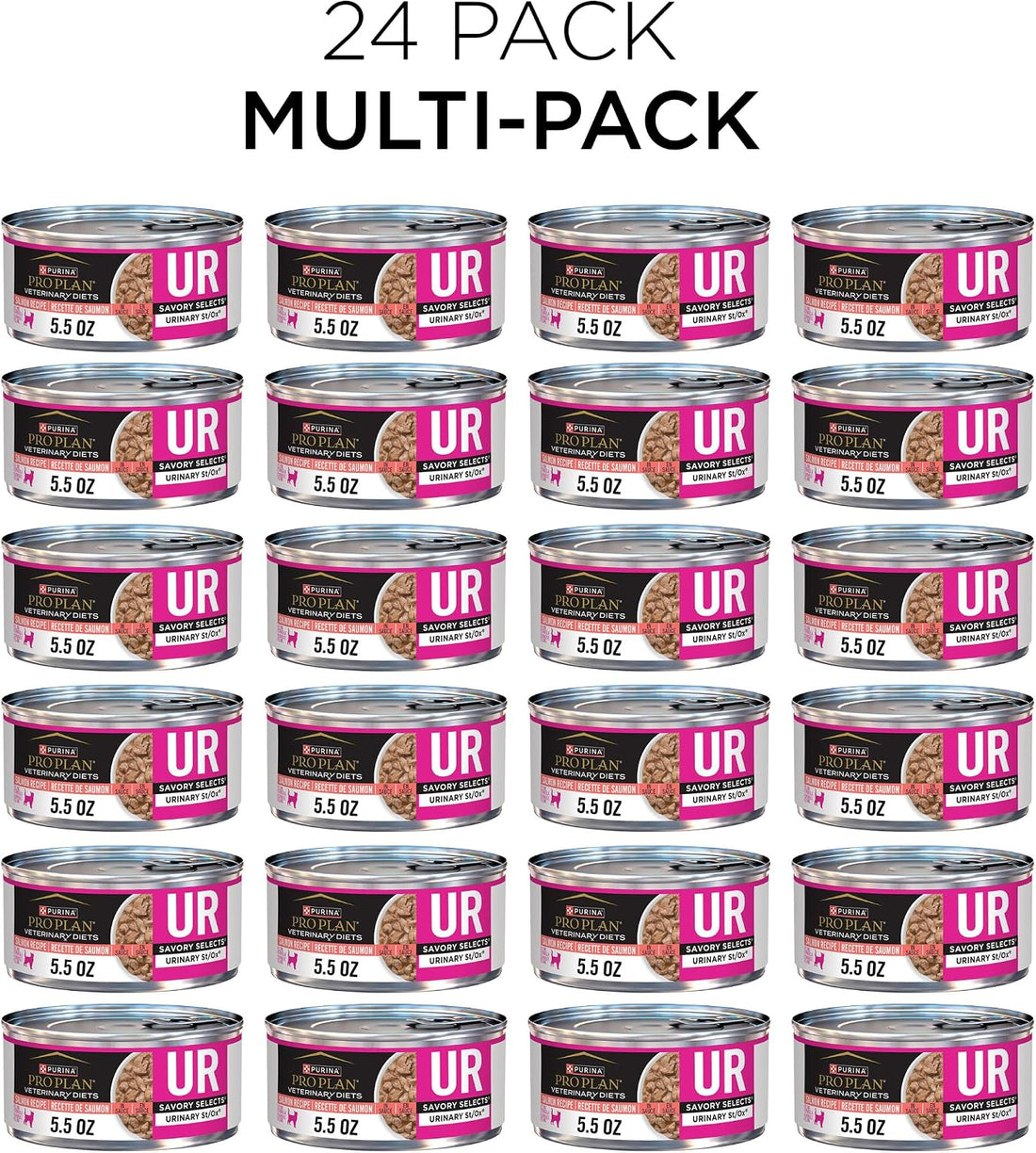 Purina Pro Plan Vet UR Urinary St/Ox Wet Cat Food, (24) 5.5 oz Cans