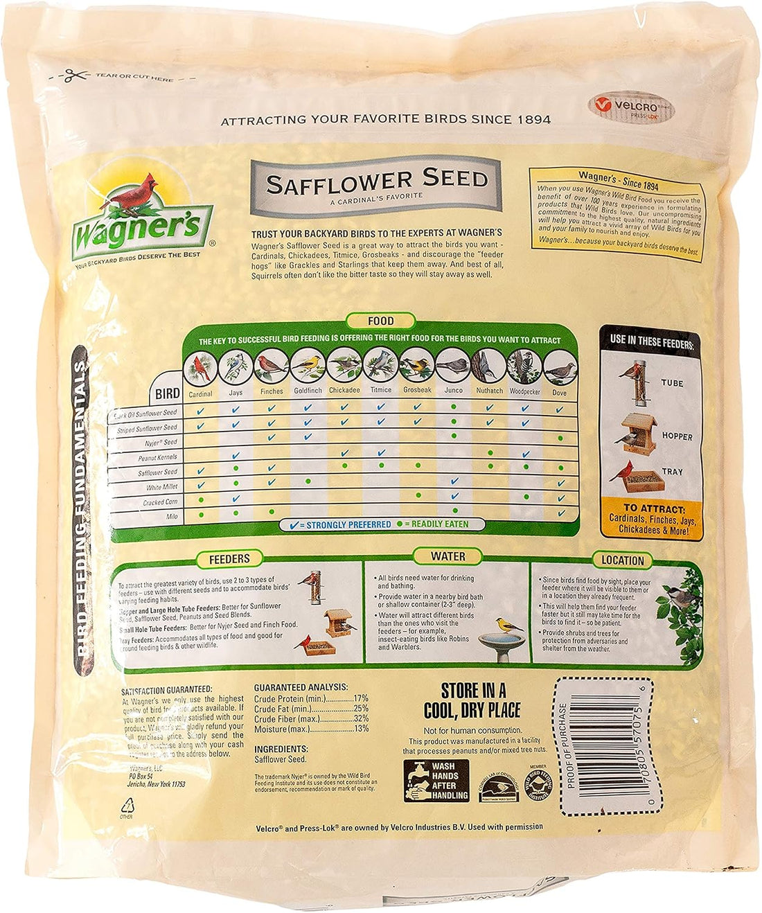 Wagner's 57075 Safflower Seed Wild Bird Food