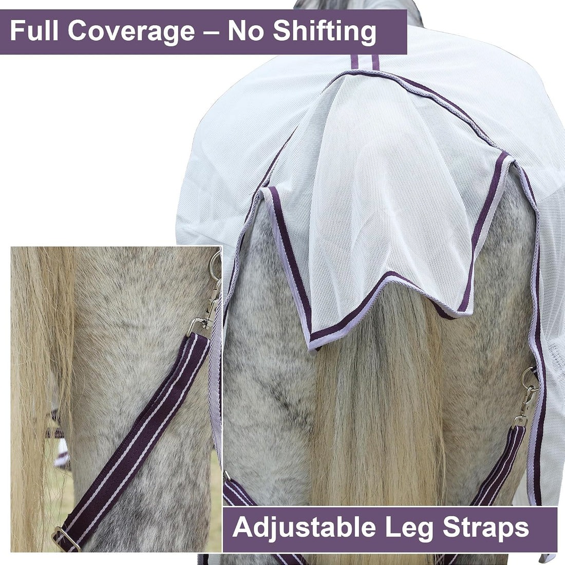 LEAFOREST Breathable Mesh High Airflow Fly Sheets for Horses UV