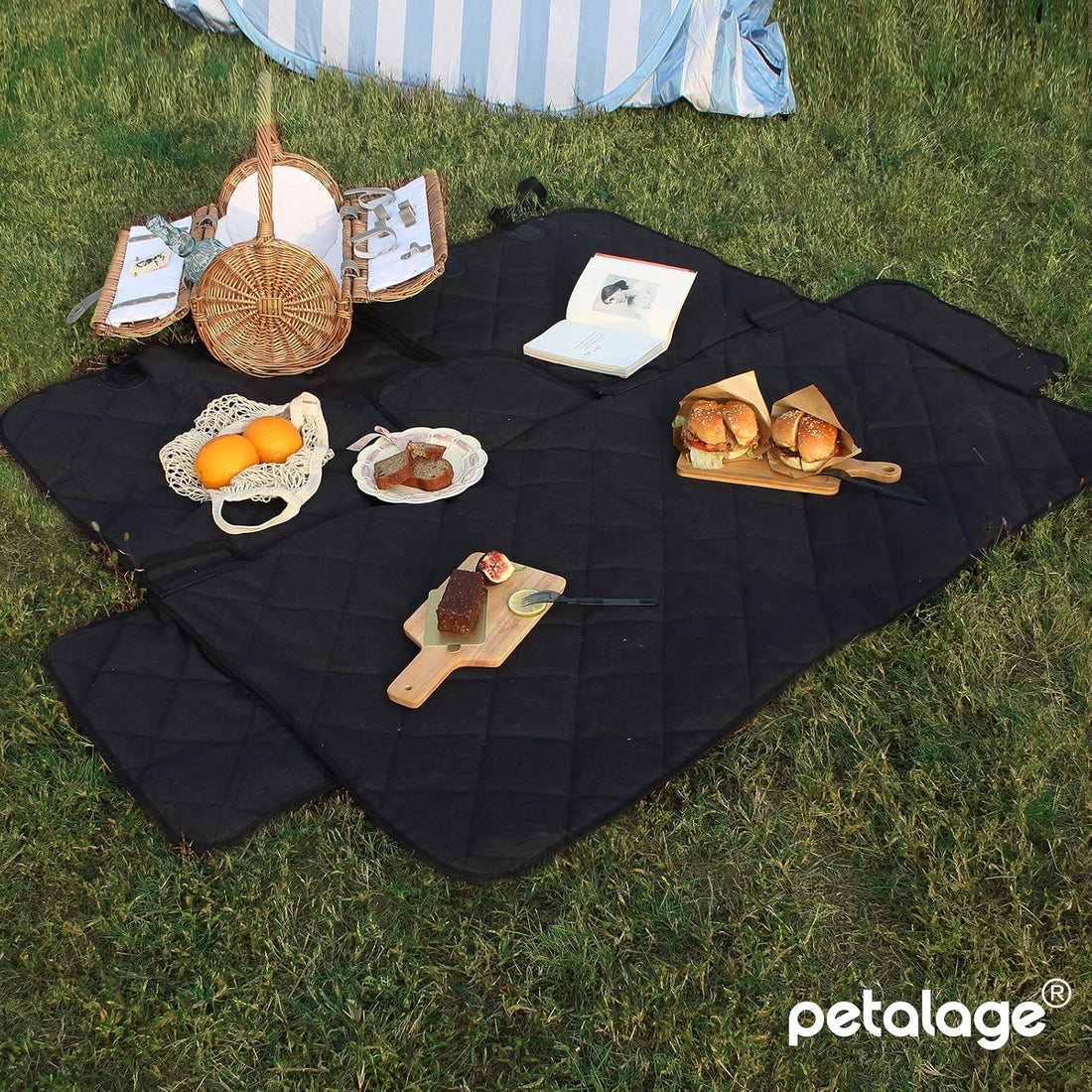 petalage Bench Dog Car Seat Cover for Back Seat Waterproof Seat