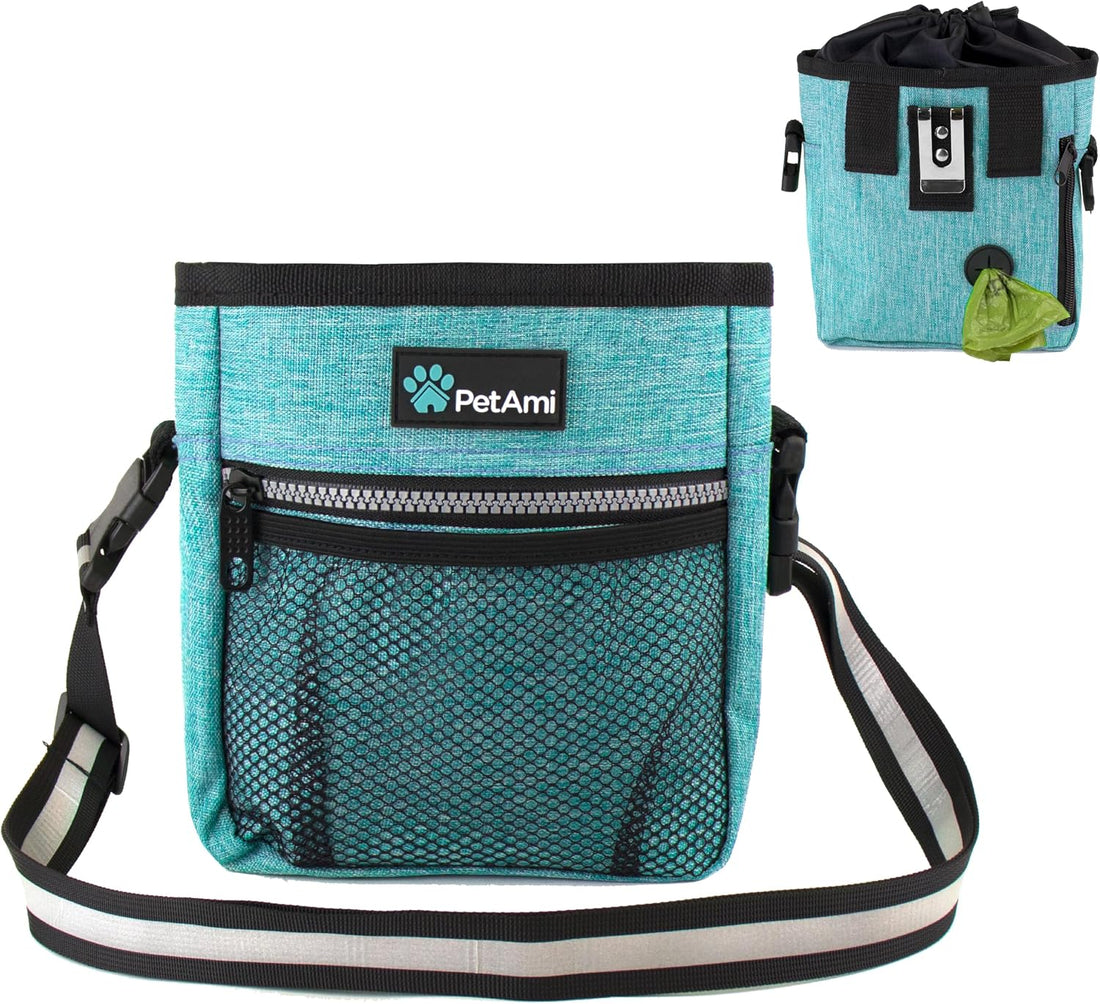 PetAmi Hands Free Dog Treat Pouch for Training and Walking, Charcoal