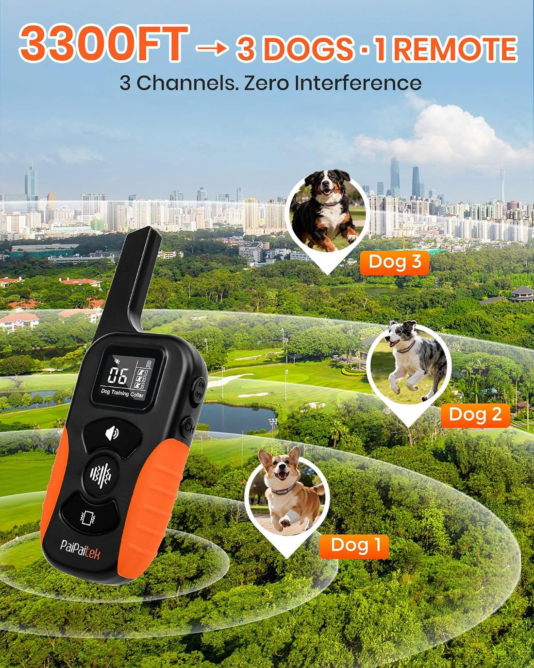 No Shock Dog Training Collar with Remote, Only Vibration & Beep