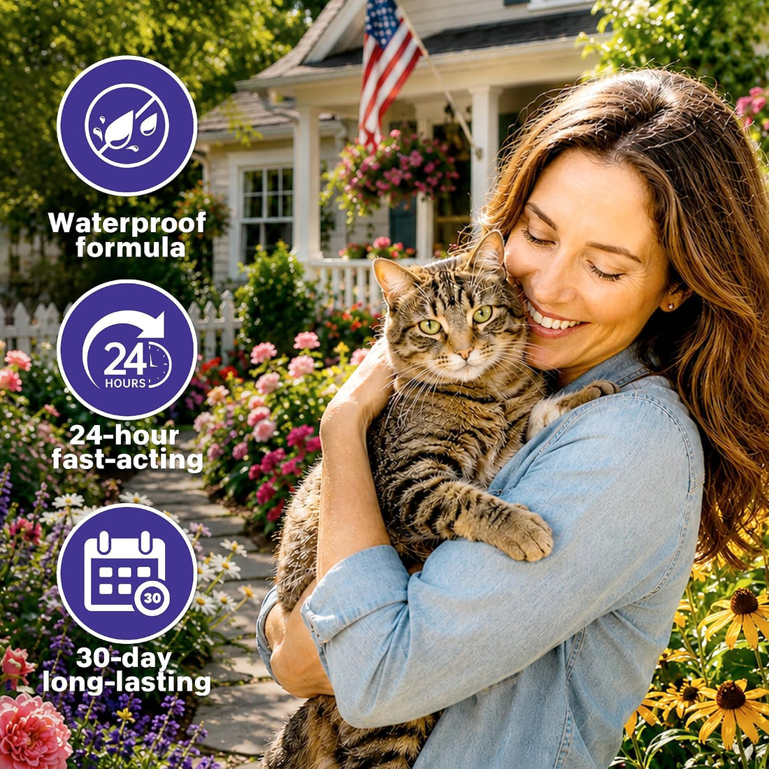 Topical Cat Flea & Tick for Over 1.5 lbs & 8+ Weeks, 6 Month Supply