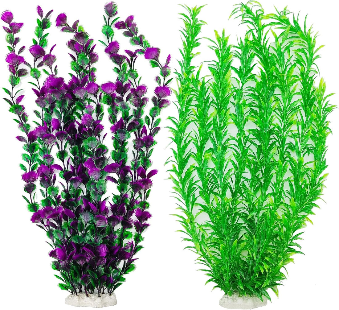 25.98 Inch Tall Aquarium Plants – 2 Pcs Fish Tank Plants Plastic