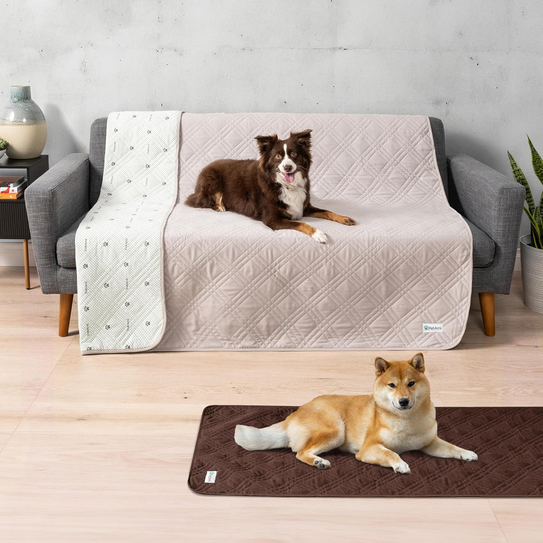 PetAmi Waterproof Couch Cover for Dog Nonslip Bed Sofa Blanket, 52x82