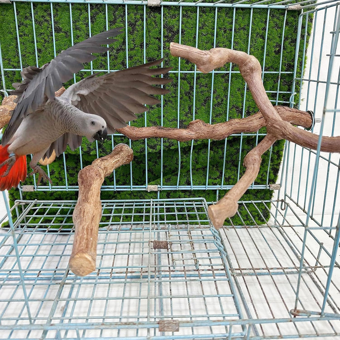 4PCS Bird Perch Natural Grape Stick Bird Standing Stick Grapevine