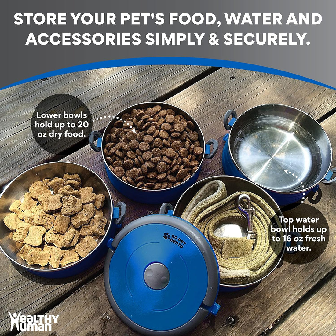 Healthy Human Travel Pet Bento Bowls