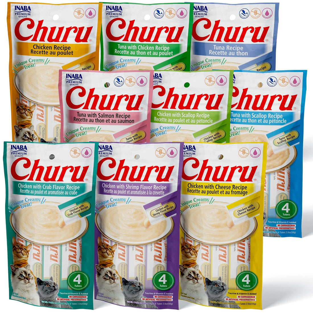 INABA Churu Cat Treats, Grain-Free, Lickable