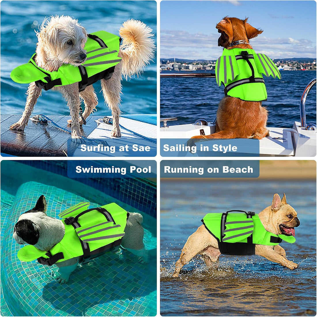 Petglad Dog Life Jacket, Cute Wings Adjustable Dog Life Vest