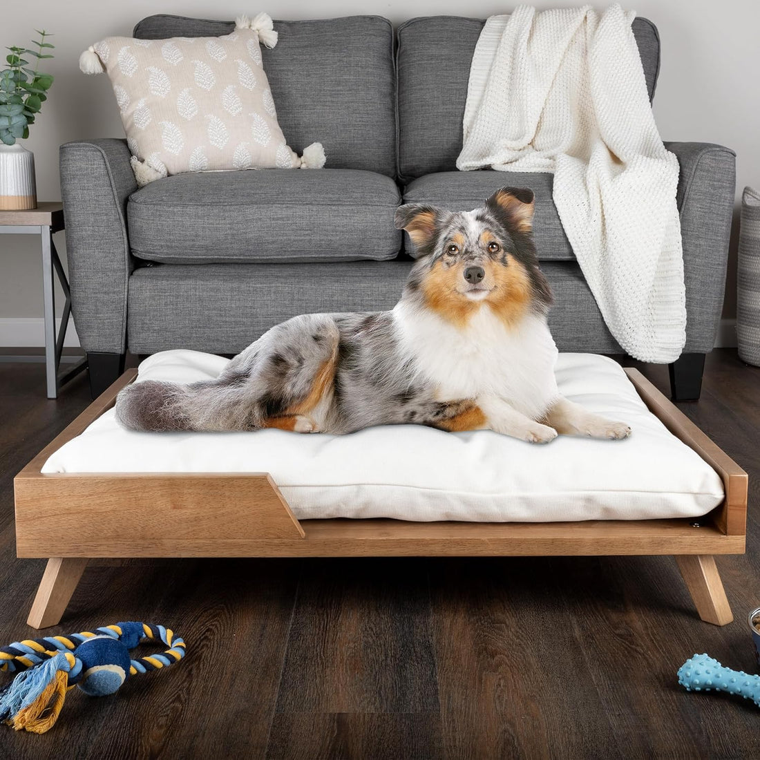 PETMAKER Elevated Dog Bed for Medium to Large Pets, Natural